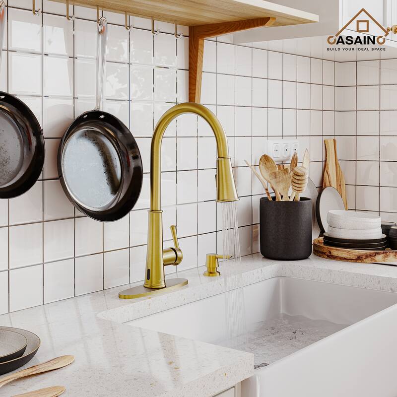 Pull Down Sprayer Kitchen Faucet with Touchless Sensor