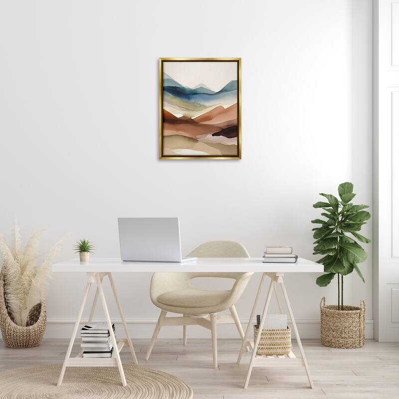Stupell Abstract Desert Landscape Framed Floater Canvas Wall Art Design by Andrea Haase