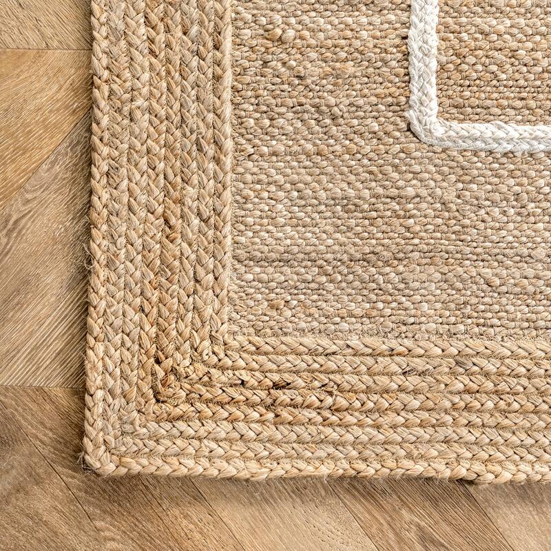 Elemore Geometric Jute Area Rug