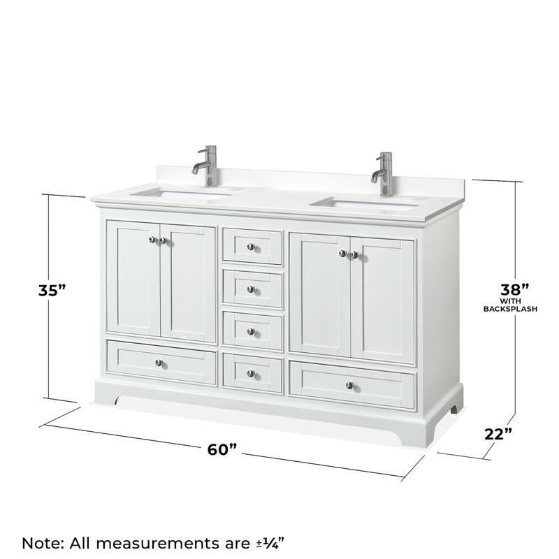 Wyndham Collection WCS202060D-QTZ-UNSMED Deborah 60" Free Standing