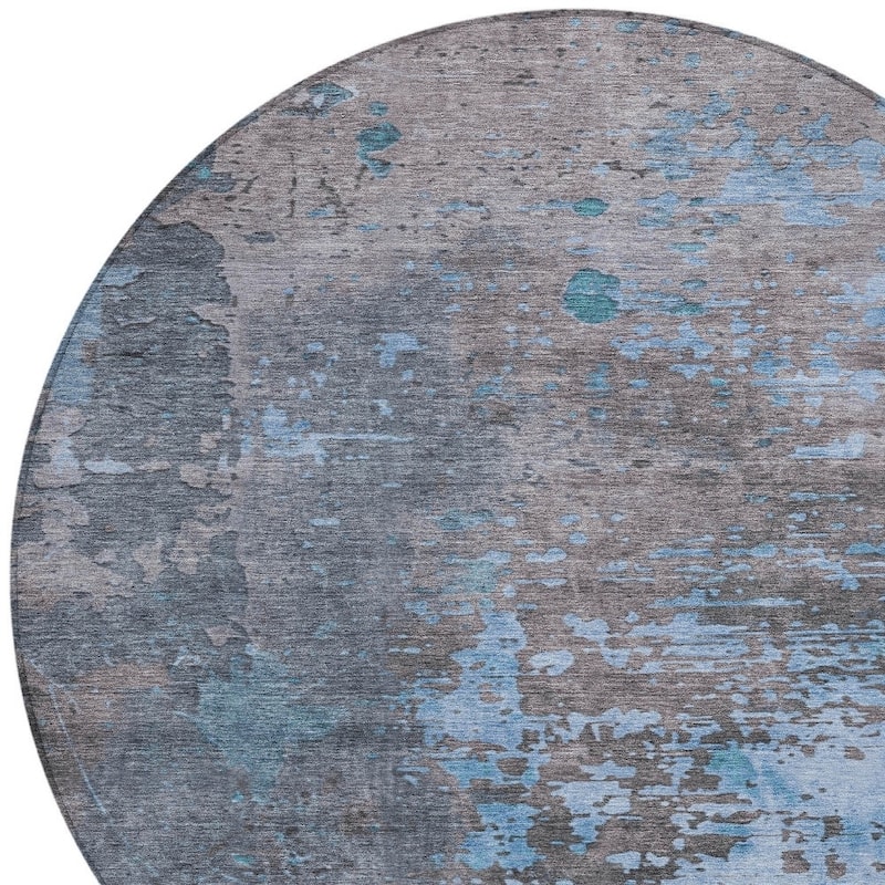 HomeRoots Abstract Transitional Rectangle Outdoor Rug