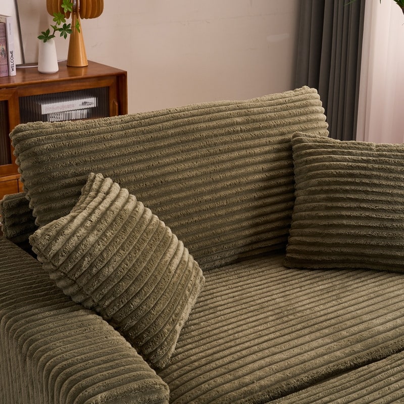 56.30" Single Sofa Chair, Independent Ottoman