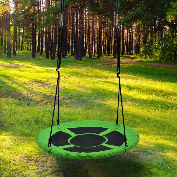 Detachable Swing Sets Playground Platform Saucer Swing Rope - 7'6" x 9'6". Opens flyout.