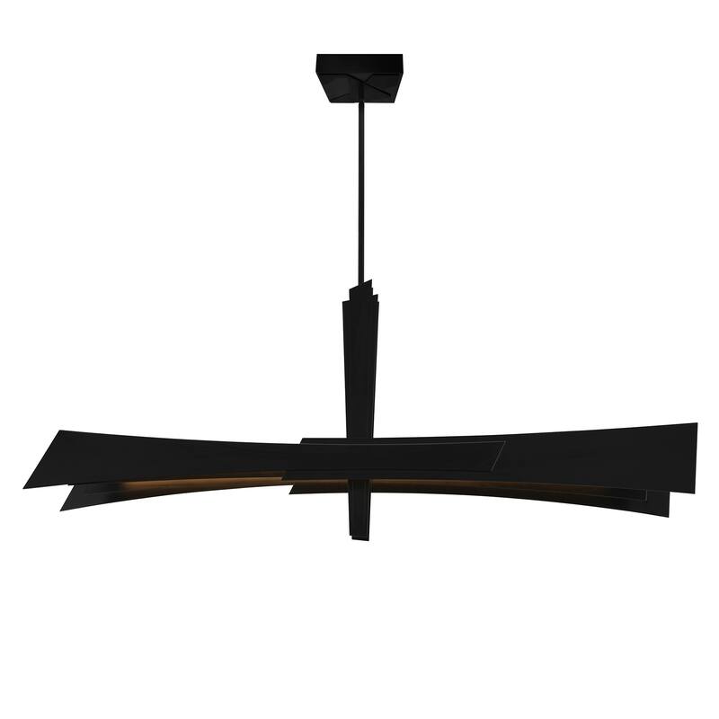 Solara Integrated LED 50in Black Chandelier