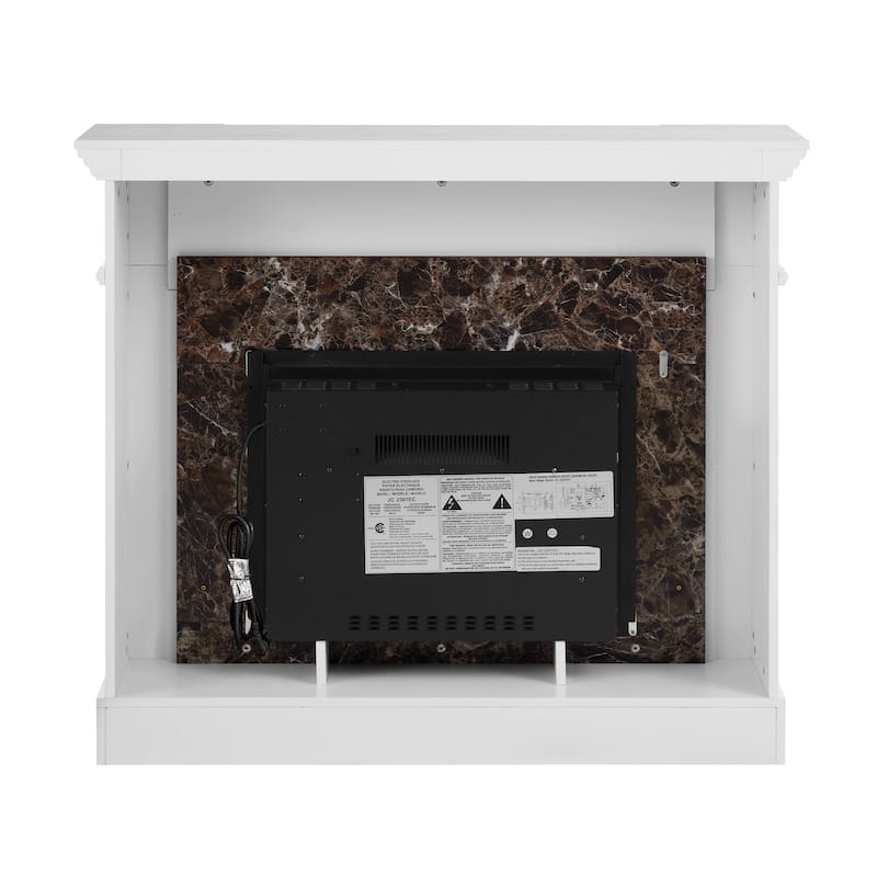 GDFStudio - Hearthstone Traditional Storage Electric Fireplace with Mantel and Realistic LED Flame