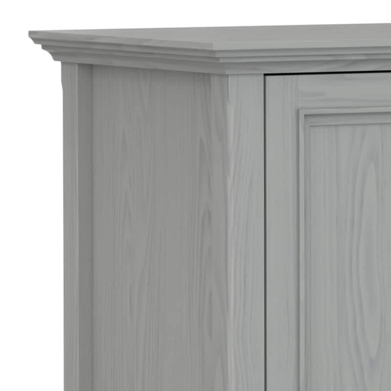 WYNDENHALL Halifax 72 inch Wide Solid Wood Transitional TV Stand - 72"w x 19"d x 26" h