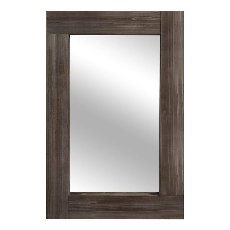 Rectangular Farmhouse Bathroom Mirror with Solid Wood Frame Rustic Wall Mounted for Bedroom Living Room Entryway Wall Decor