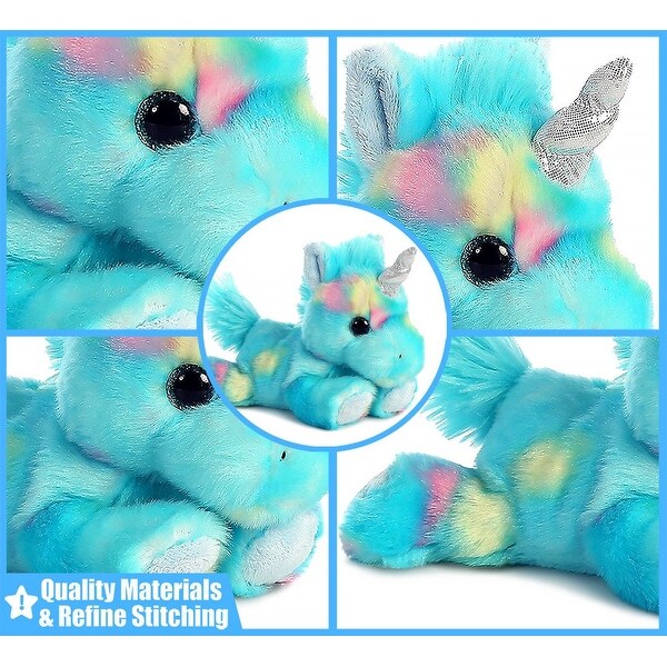 blueberry ripple unicorn bright fancies 7 stuffed animal by aurora plush 16701