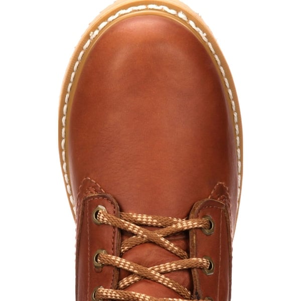 Georgia Boot Men S 8 Leather Work Boots With Wedge Sole Overstock 27420366