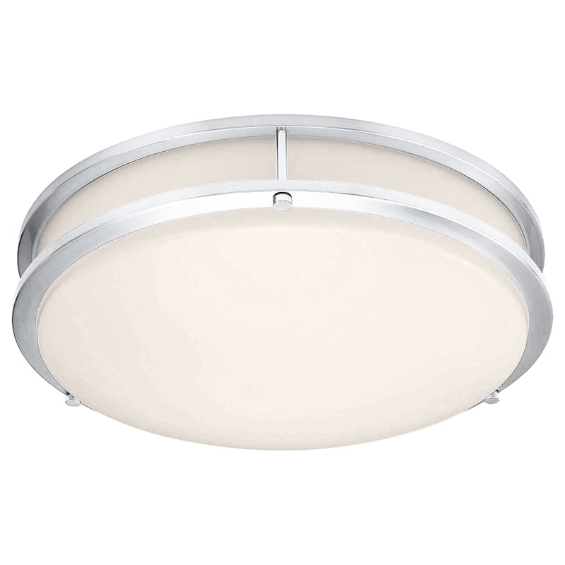 Access Lighting Solero II LED Flush Mount - Chrome - Acrylic Lens - Dedicated LED - Chrome, White