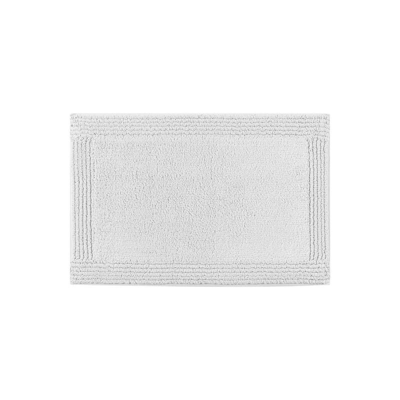 1 PCS 17x24" Cotton Tufted 3000 GSM Reversible Bath Rug White