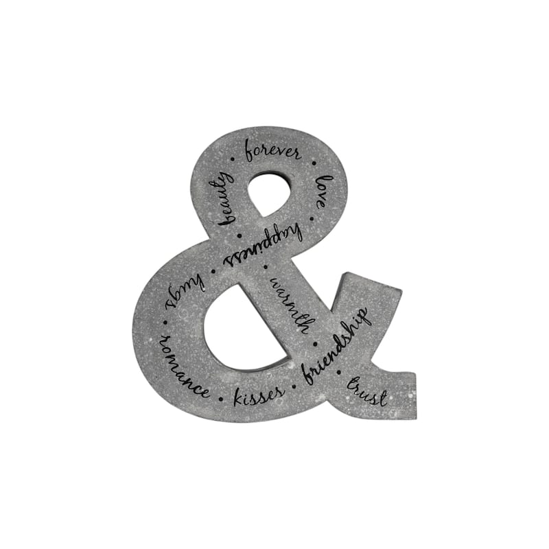 HomeRoots 20" X 18" Black And Gray Galvanized Metal Ampersand Hanging Wall Decor