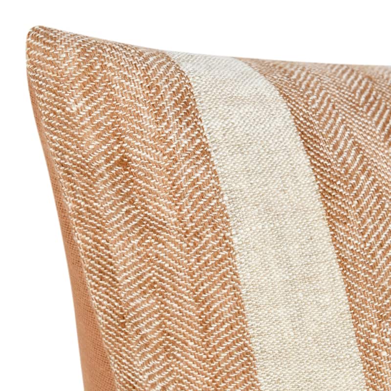 Villa by Classic Home Cherry 22" Belgian Linen Blend Throw Pillow