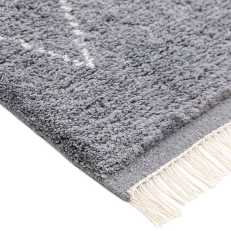Overton Handmade Shaggy Boho Moroccan Area Rug