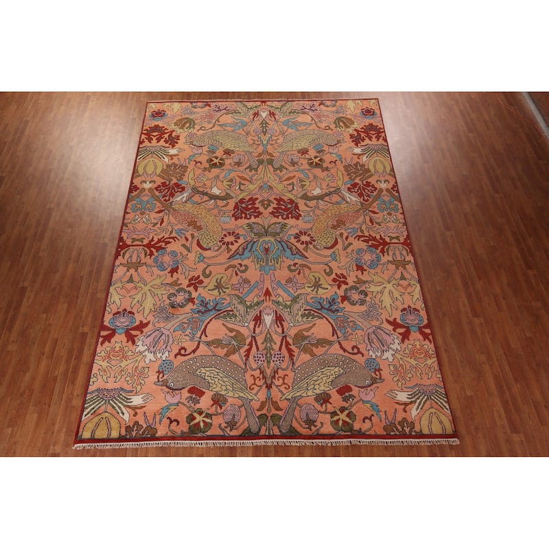 Animals Design Ziegler Indian Large Area Rug Handmade Wool Carpet - 9'10"x 13'11"