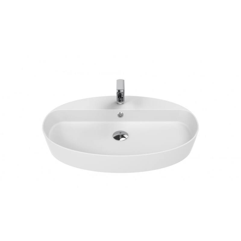 WS Bath Collections Lago 161 Lago 23-5/8" Oval Ceramic Vessel Bathroom