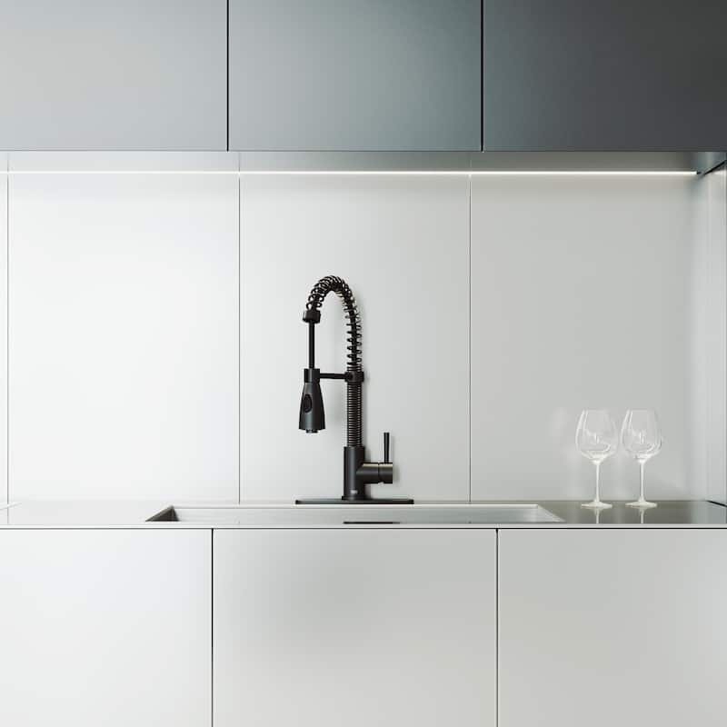VIGO Brant 19" H Single Handle Pull-Down Sprayer Kitchen Faucet