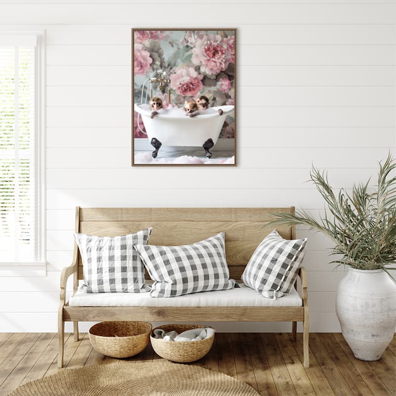 Blossom Bath by Niky Rahner Framed Canvas Wall Art