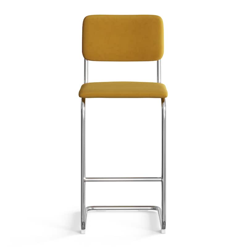 Hayward Velvet Bar Height Stool (Set of 2)