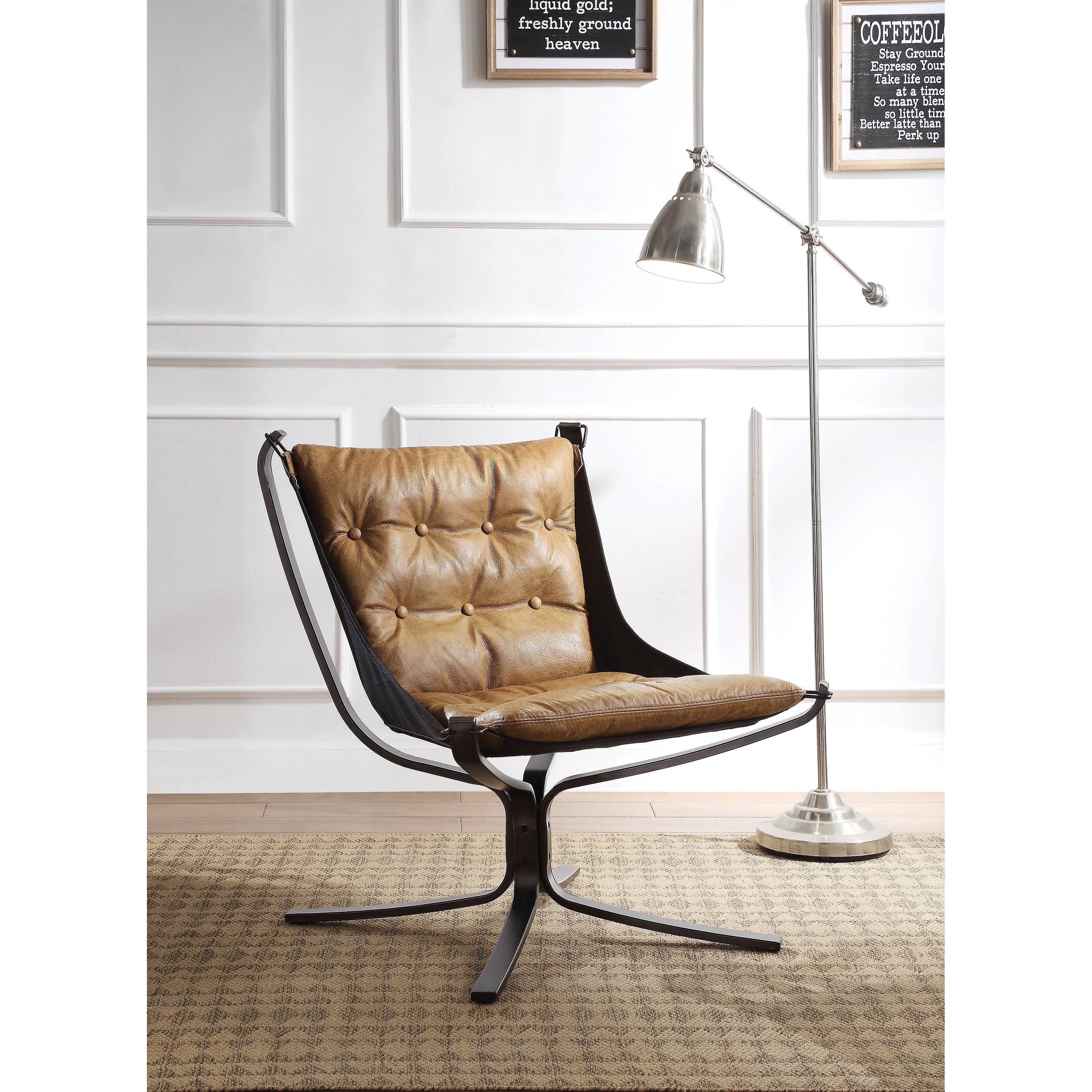Meadowdale Button-Tufted Accent Chair with 4-Star Frame