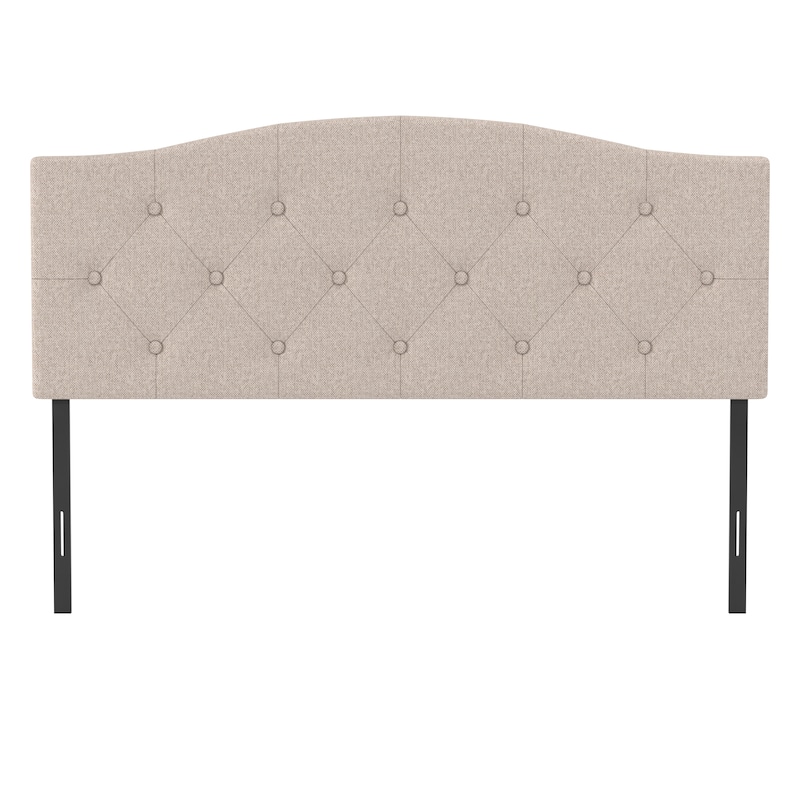 Living Essentials by Hillsdale Provence Upholstered Arch Adjustable Tufted Headboard