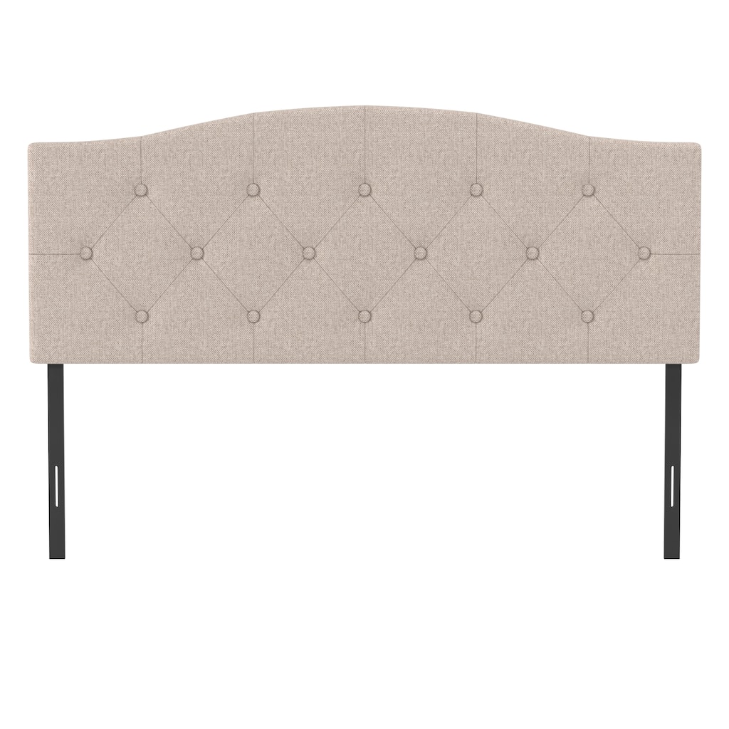 Living Essentials by Hillsdale Provence Upholstered Arch Adjustable Tufted Headboard