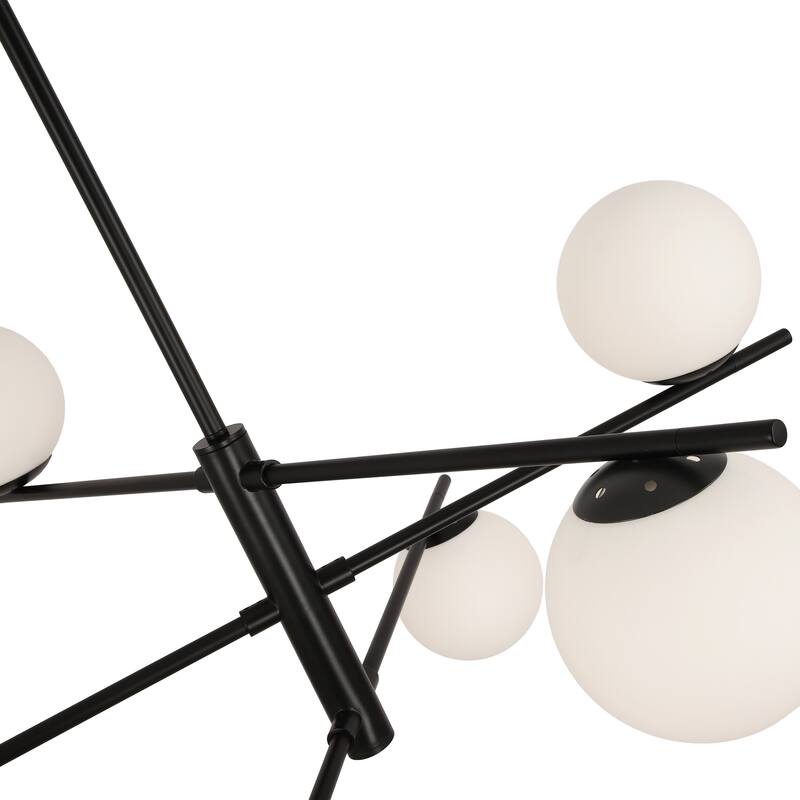 Modern 6-Light Dimmable Sputnik Bubble Chandelier for Dining Room
