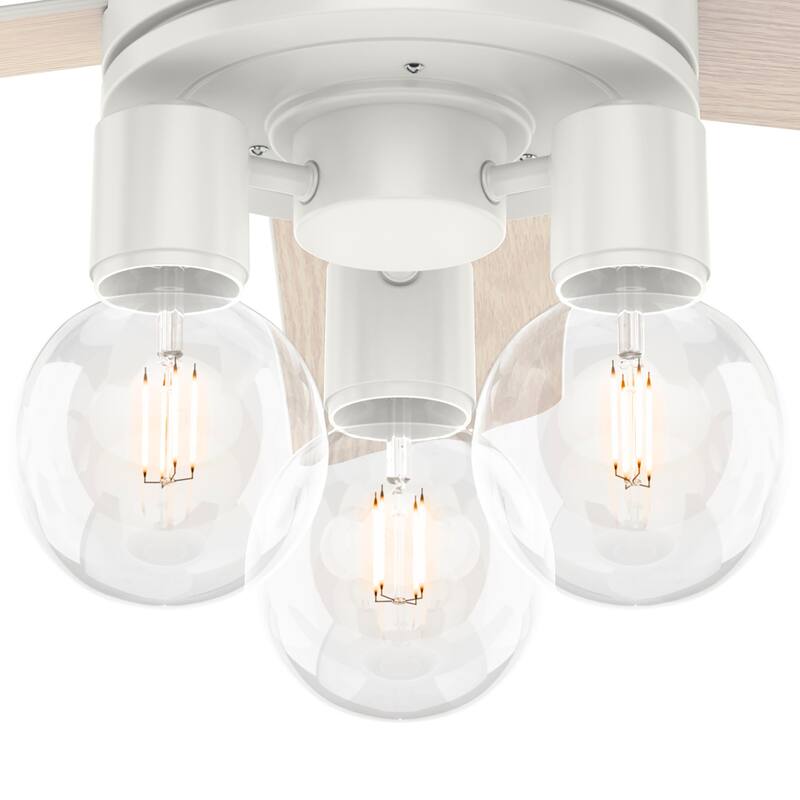 Hunter 44" Hardwick Ceiling Fan with LED Light Kit and Handheld Remote - Modern Farmhouse, Transitional