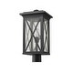 preview thumbnail 5 of 4, Brookside 1 Light Outdoor Post Mount Fixture - Black