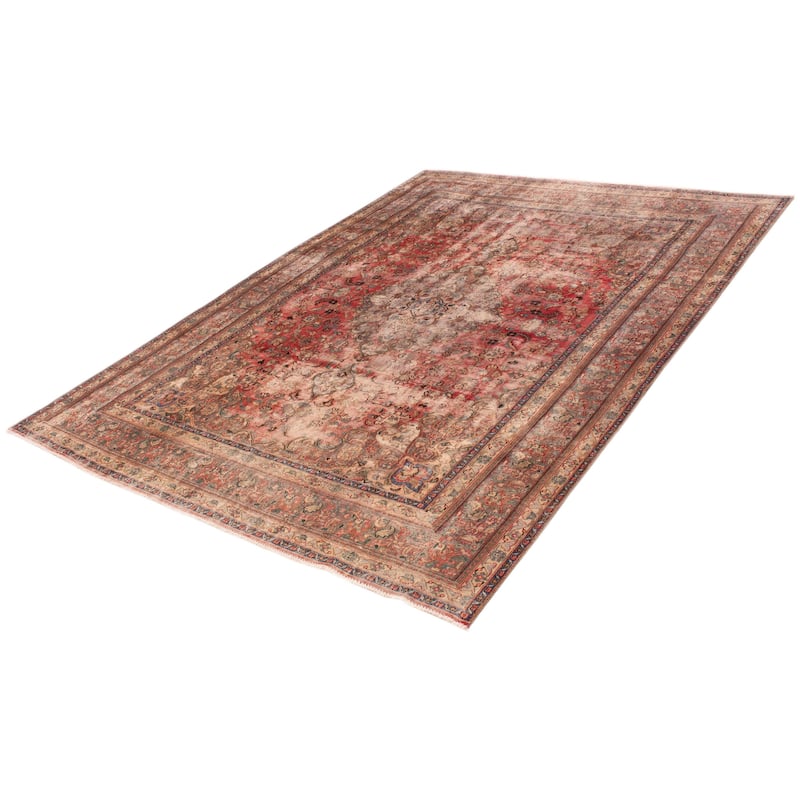ECARPETGALLERY Hand-knotted Antalya Vintage Red Wool Rug - 9'4 x 12'7