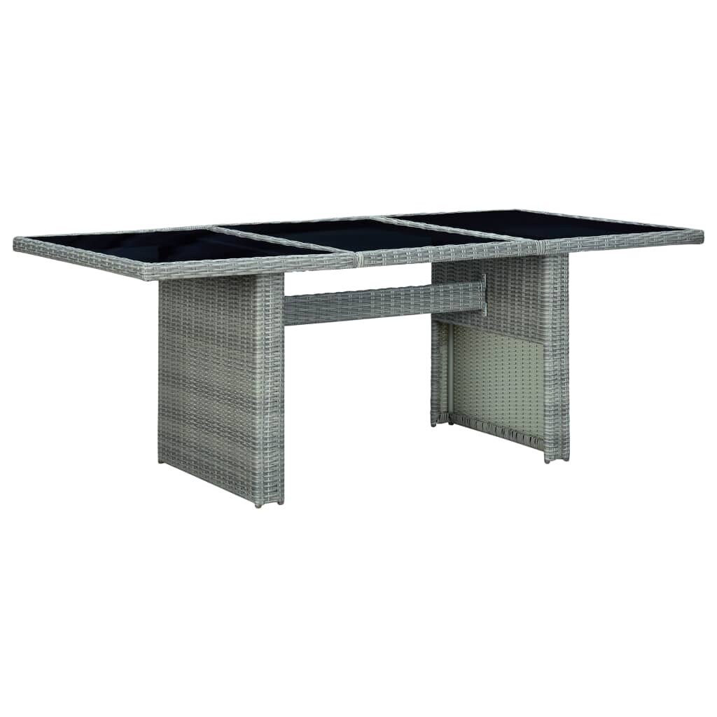Light grey rattan discount table