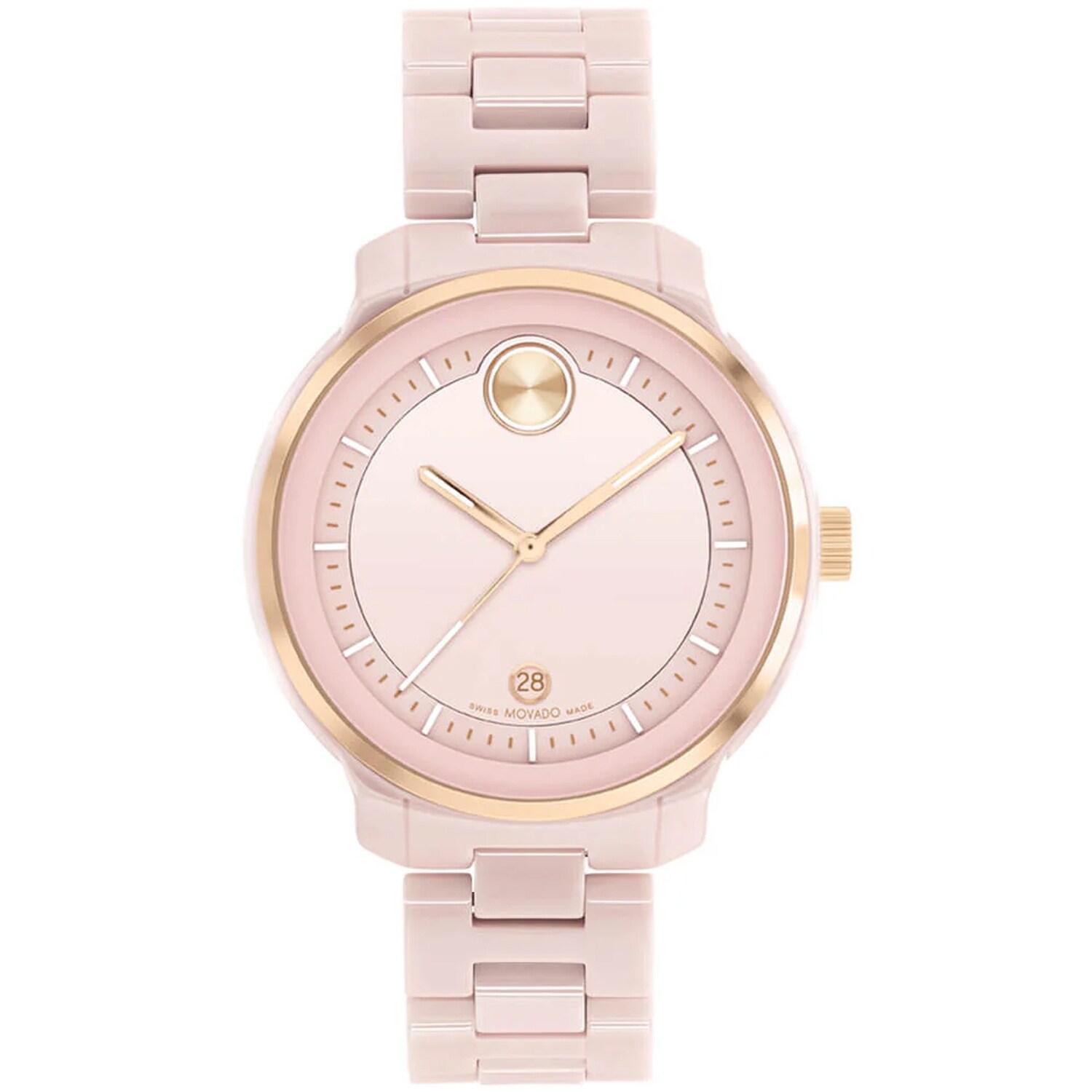 Movado Bold Light Pink Ceramic Watch Movado Bold Evolution 2.0 Pink Blush main image 2
