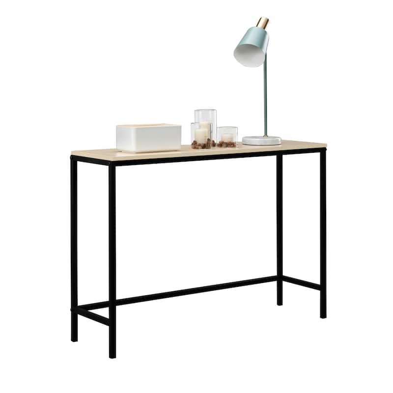 Industrial Style Porch Table Single Layer Light Walnut Color Triamine Board - 41.34 x 11.81 x 27.95