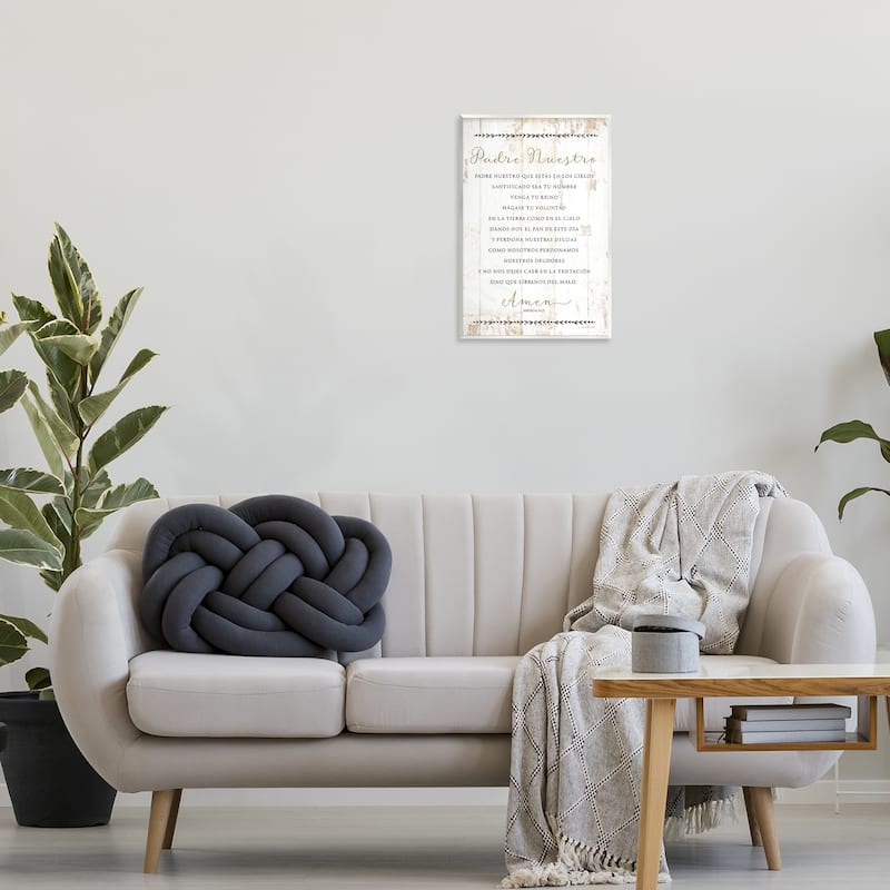 Stupell Padre Nuestro Oración Wall Plaque Art Design By Jennifer Pugh