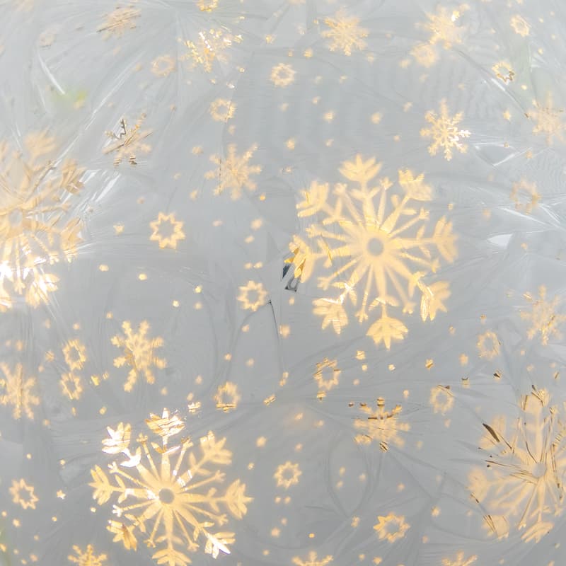 LED Lighted Snowflakes Glass Globe Christmas Decoration - 6" - White
