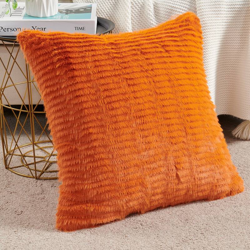 1 Pc Shaggy Wavy FauxFur Pillow Shell Soft Cushion Covers for Sofa