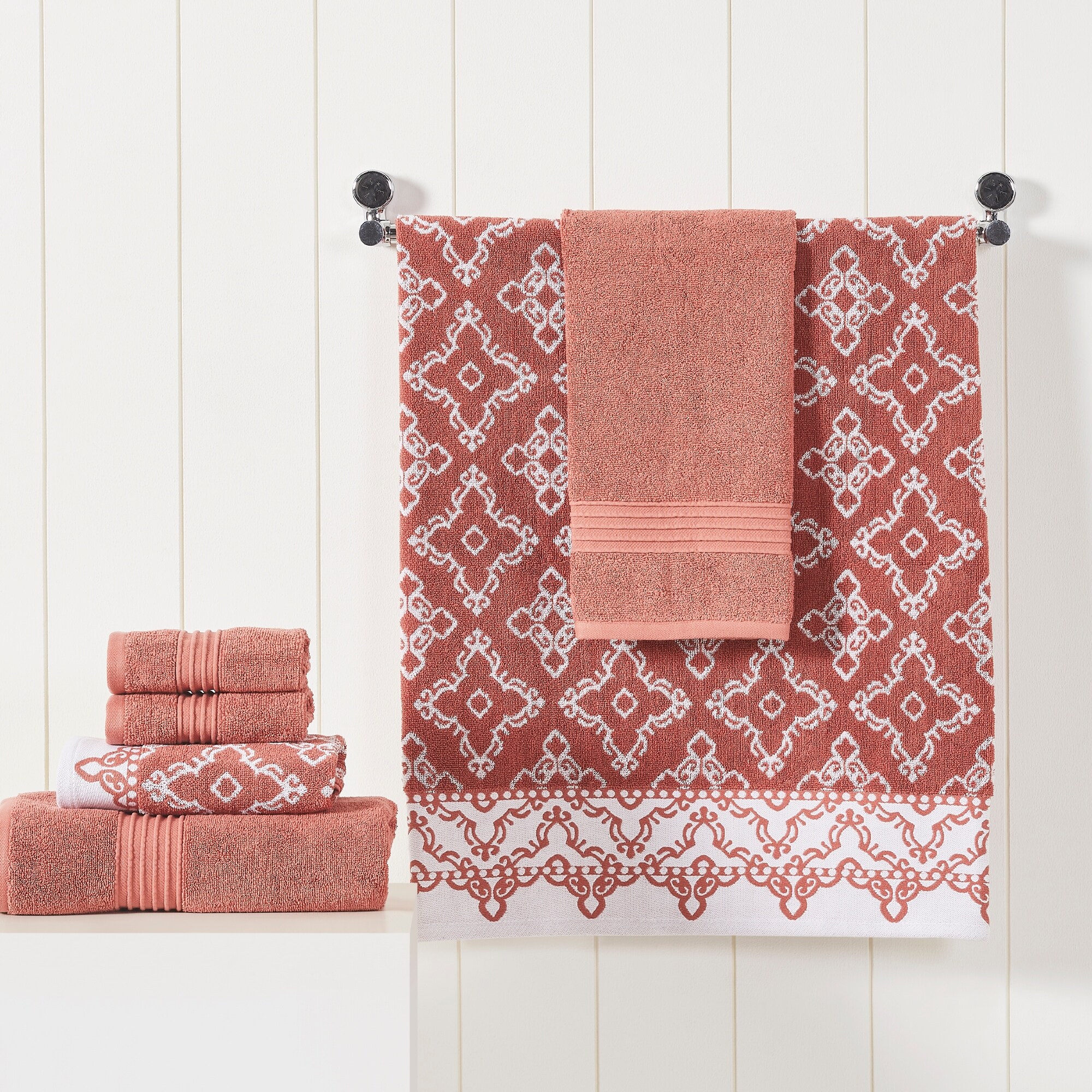 Wrought Studio Stansfield 6 Piece Towel Set, Orange