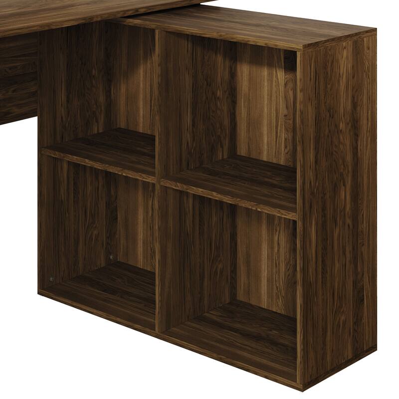 CraftPorch Elegance L-Shape Writing Desk with Cabinet