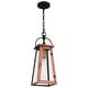 preview thumbnail 3 of 6, Carolina 1-Light Aged Copper Mini Pendant Light
