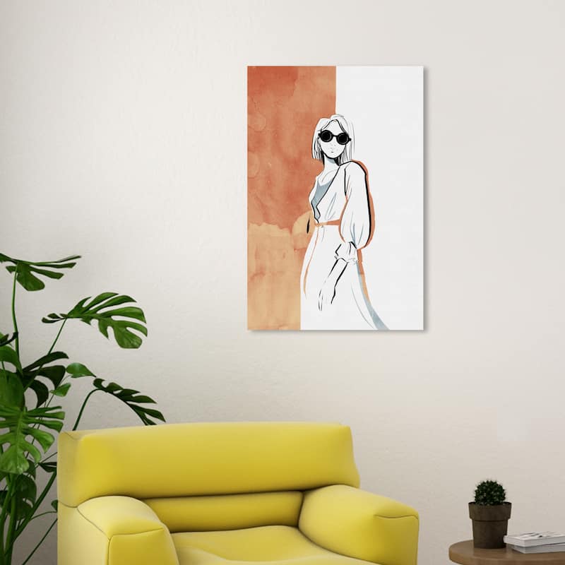 Wynwood Studio Canvas Fashion and Glam Breezes Orange and Peach Glam Wall Art Canvas Print - 30 x 20