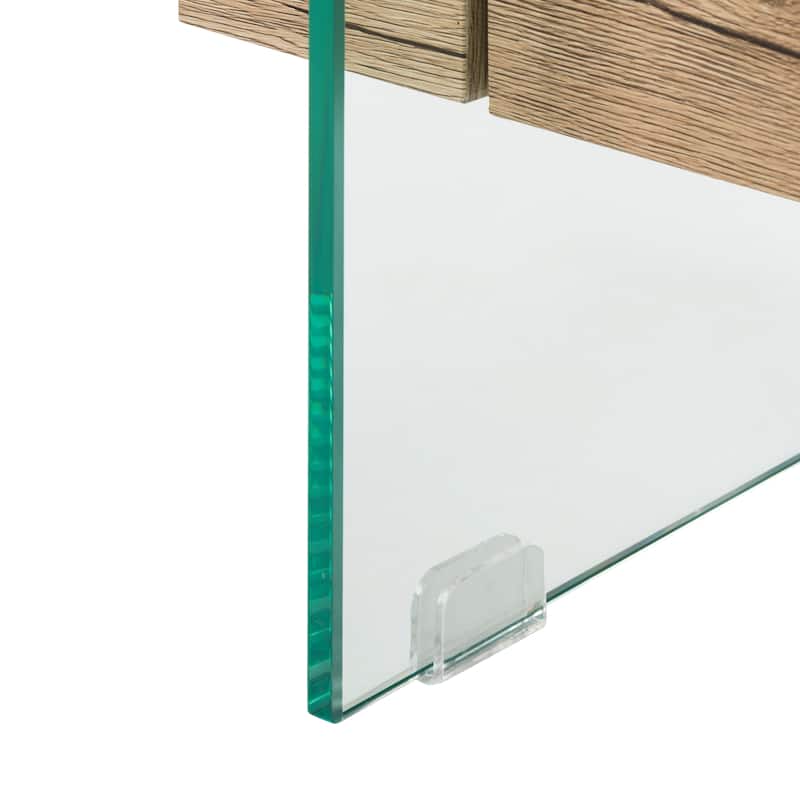 SAFAVIEH Kayley Modern Glass Coffee Table - 43.3" x 23.6" x 16.5"