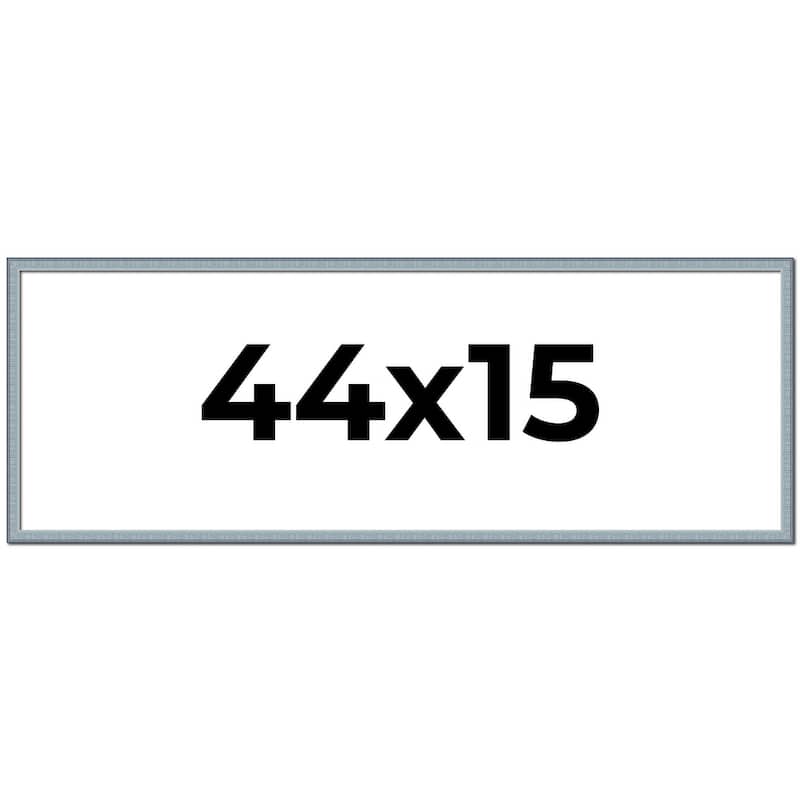 44x15 Frame Rustic Sky Blue Solid Wood Picture Frame | 0.75 Inch