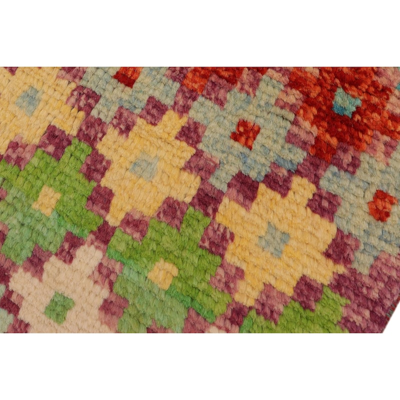 Eclectic Balochi Mullen Rust/Blue Hand Knotted Wool Rug - 4'6'' x 7'11''