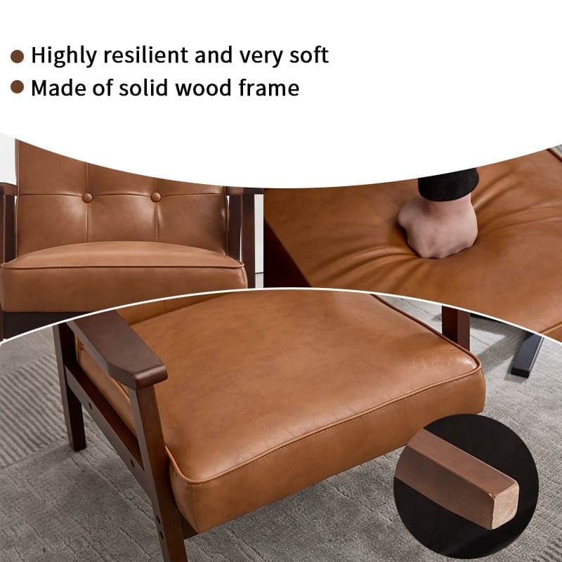 Wooden Accent Chair for Living Room Bedroom
