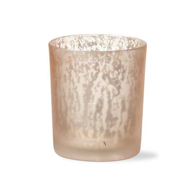 Illuminate Mercury Glass Tealight Votive Candle Holder Blush Tabletop Mantel Wedding Decorations, 4.0 inch
