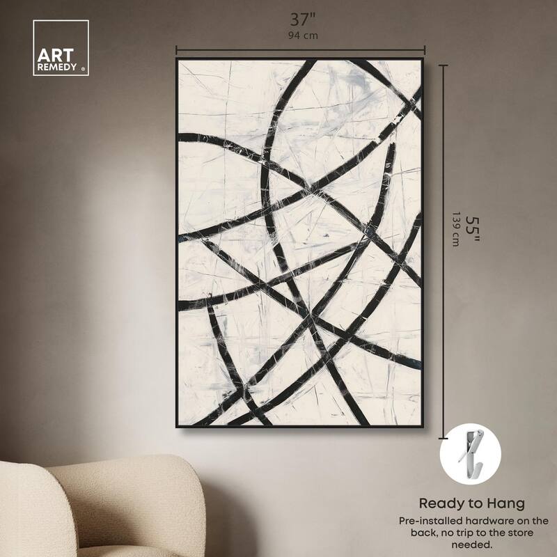 Intersecting Lines I Canvas by Art Remedy