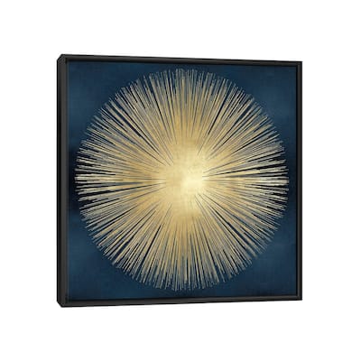 iCanvas "Sunburst Gold On Blue I" by Abby Young Framed Canvas Print