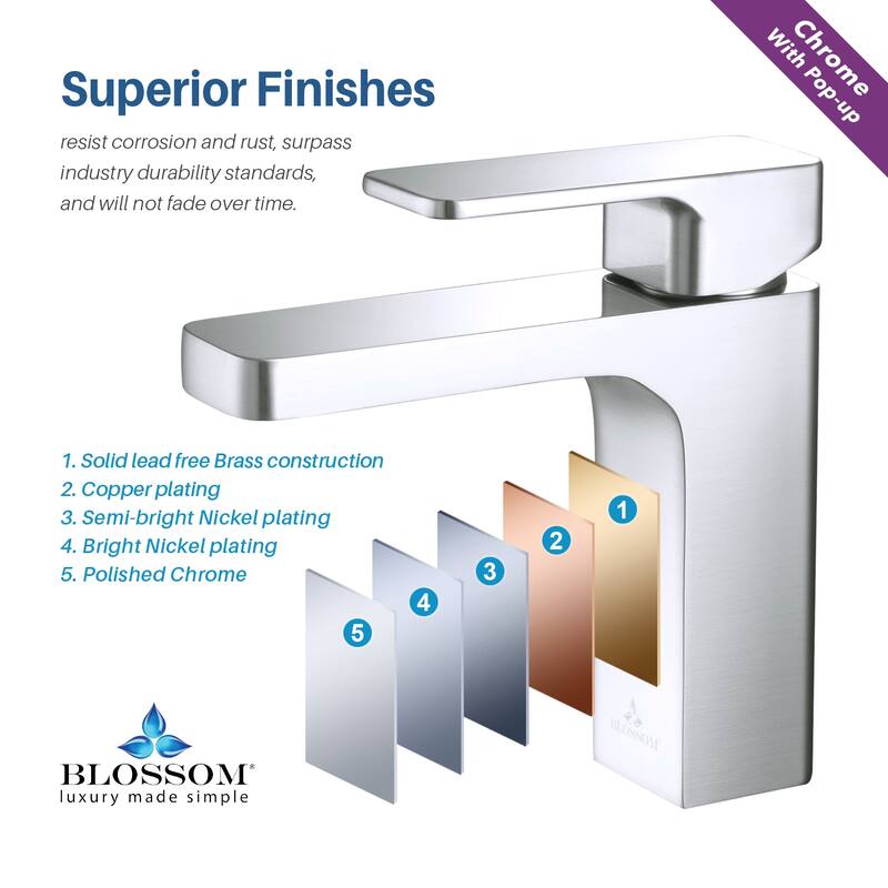 Solid Brass Lead-free Single-handle High Arc Bathroom Faucet