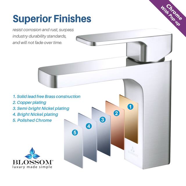 Solid Brass Lead-free Single-handle High Arc Bathroom Faucet