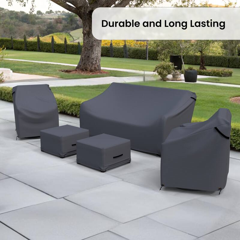 Forever Patio Outdoor Sofa Seating Group Furniture Cover Set (Set of 6) - 33 x 72 x 34